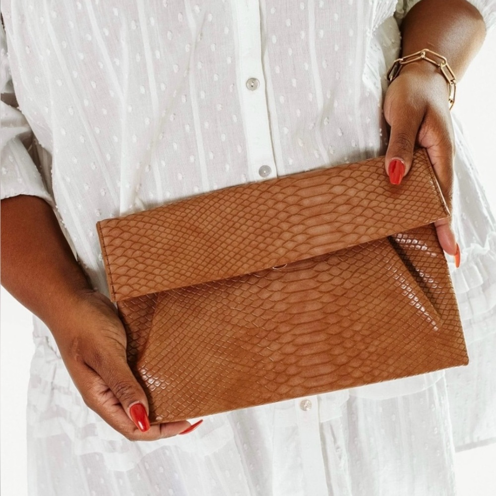 Elegant Brown Clutch Bag